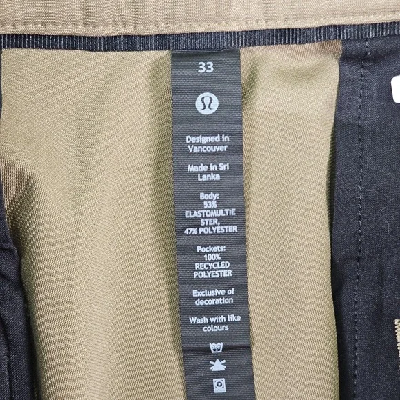 Lululemon Pants Mens 33 Beige Chino Stretch Casual Performance Golf LM5975S - Picture 7 of 11